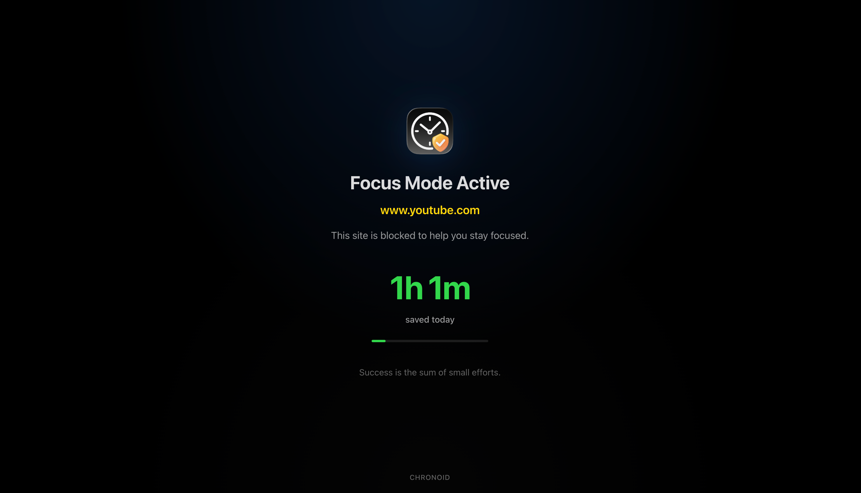 Web Blocker in Action - Shows a blocked social media site